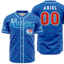 Custom Baseball Jersey Ariel Little Mermaid Unisex Shirt Birthday Gift Shirt - £15.97 GBP+