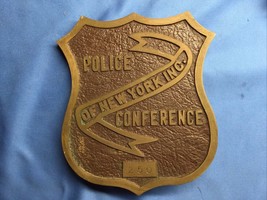 Vintage Cast Bronze Emblem Plaque Shield Police Conference of New York I... - $3,285.22 MXN
