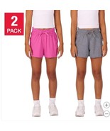 Soybu Girls Boys Shorts Pink Gray Grey 2-Pack Elastic Waist UPF 50+ Pockets - $38.99