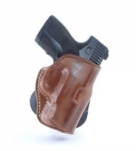 Fits Smith&Wesson M&P Shield Leather Paddle Holster Open Top #1131# RH image 2