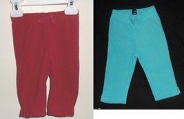 babyGap Infant Girls Fleece Pants Red or Blue Sizes 0-3M or 3-6M NWT - £6.07 GBP