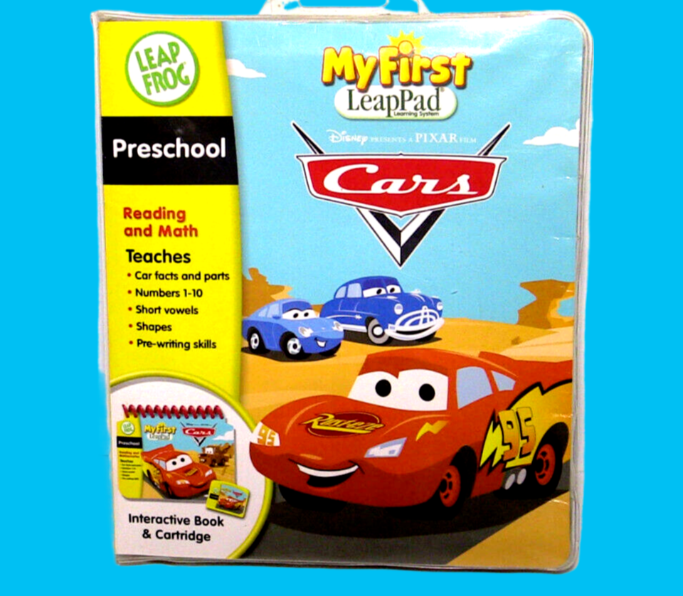 Disney Cars My First Leap Pad Leap Frog Preschool Reading Math w/cart & book - £6.22 GBP