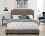 Platform Bed With Nailhead Mattress Foundation Polyester Fabric Tufted H... - $403.99