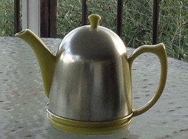 Antique Hall Canary Yellow Lipton Teapot &amp; Lid with Metal Cosy - VGC - RARE - £94.13 GBP