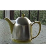 Antique Hall Canary Yellow Lipton Teapot &amp; Lid with Metal Cosy - VGC - RARE - $162.98 CAD