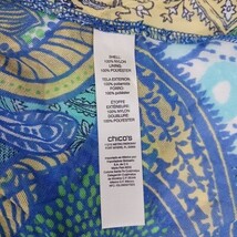 Chico's Women's Multicolor Midi Asymmetrical Handkerchief Skirt Size 3 image 4