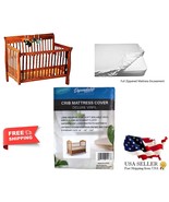 Zippered Vinyl Crib Mattress Cover Waterproof Full Encasement 28&quot;x52&quot;x 5... - $244.84 MXN