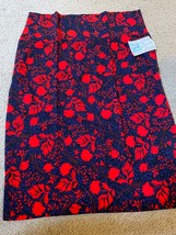 LuLaRoe Cassie Pencil Skirt Womens Sz 2XL Fall Flowers Floral Geo Print NWT - £11.21 GBP