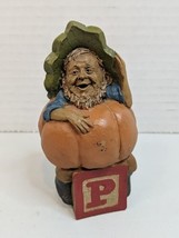 Vintage 1993 Tom Clark Gnome &quot;Alphabet P&quot; Block Resin Figurine Collectible 4&quot;H - £14.92 GBP