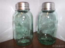 Mason Jar Salt and Pepper Shakers Country Kitchen S &amp; P Shakers Vintage Style - £11.94 GBP