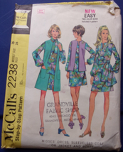 McCall’s Misses Dress Sleeveless Coat Jacket Scarf Size 16 #2238  - £4.69 GBP