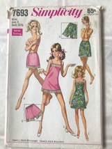 Simplicity 1968 Uncut Ladies Petit-Pant Slip #7693 Pattern Size 8 Bust 3... - $20.42