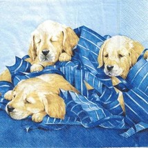4pcs Decoupage Napkins, 33x33cm (13 inch), Cute Dogs, Puppies, Serviette - £3.53 GBP