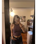 Wild Fable Top Women XS Blue Red Halter Sleeveless Crop Tank Top - $10.93 CAD