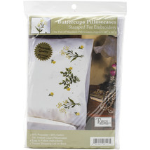 Tobin Stamped For Embroidery Pillowcase Pair 20&quot;X30&quot;-Buttercups - £15.81 GBP