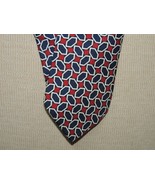 Brooks Brothers Makers Neck Tie/Necktie Silk red blue geometric 58&quot;x3.5&quot;... - $281.28 MXN