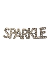 SPARKLE Brooch Pave Rhinestone Sparkly Clear Silver Tone 3.5&quot; X 1&quot;  Long - $27.35 CAD