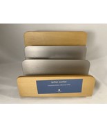 Michael Graves Wood Office Desk LETTER SORTER HOLDER Modern Deco - $79.63 CAD