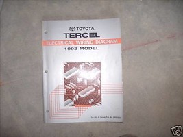 1993 Toyota Tercel Elettrico Cablaggio Diagrammi Servizio Negozio Repair Manuale - $16.21