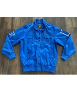Live Mechanics Bomber Jacket 37 Full Zip Blue Mens XL Excellent - $44.50