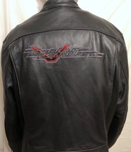 Harley Davidson V Leather Lined Shoulder Elbow Pads Riding Jacket Sz XL ... - £389.51 GBP