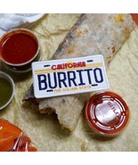 California Burrito License Plate, Mexican Food Embroidered Patch - $16.34 CAD