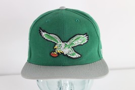 Vintage Distressed Big Logo Philadelphia Eagles Football Strapback Hat Cap Green - $24.70