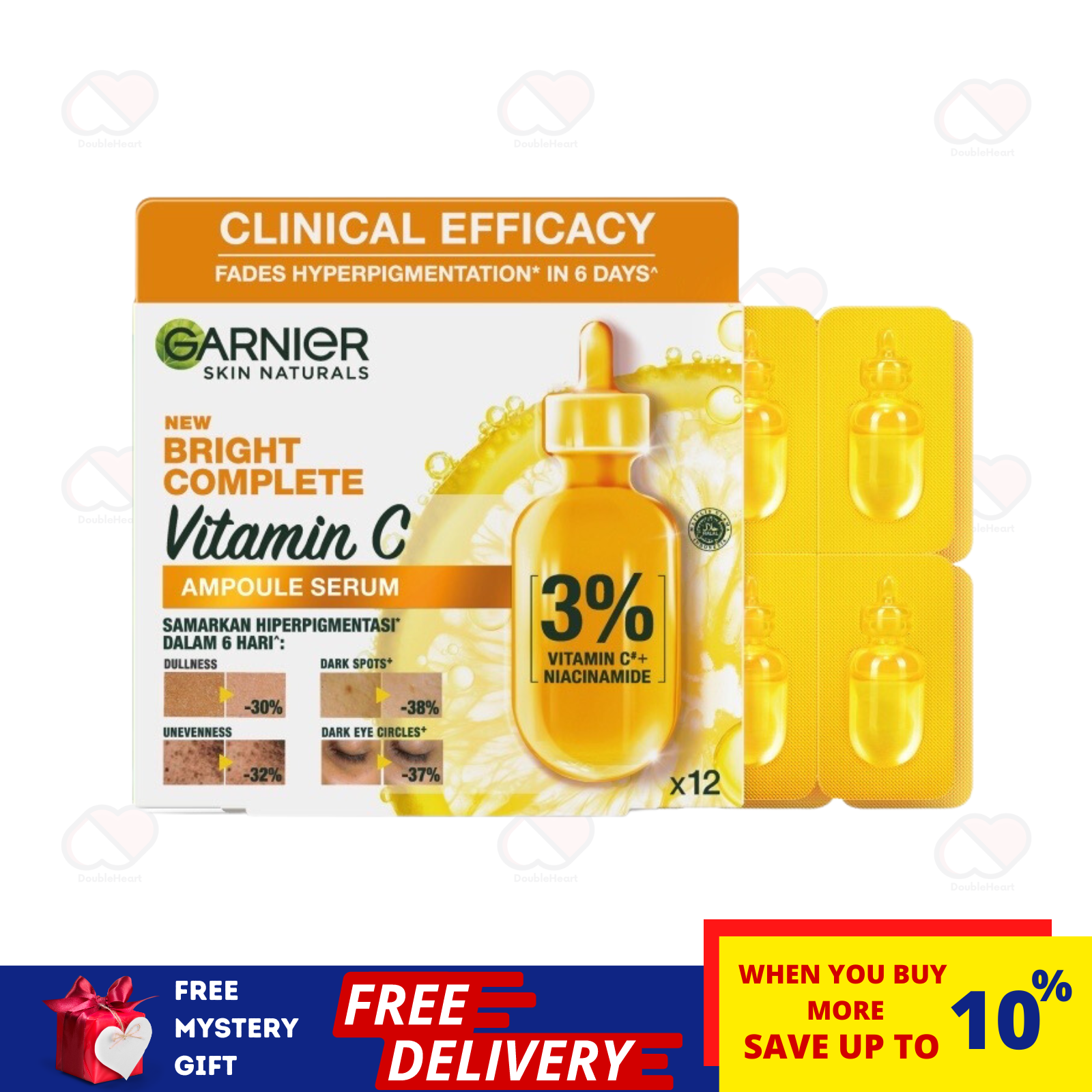 GARNIER 1.5ml x 12's Bright Complete Vitamin C Ampoule Serum (Clinical Efficacy) - $47.03
