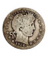 1914-S Silver Barber Quarter 25C (Good, G Condition) Full Rims - €104,07 EUR