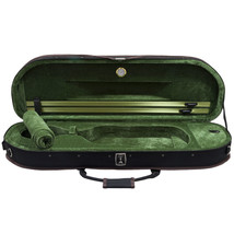 Half Moon Shaped Violin Case 4/4 Full Size, Black/Green, 4~5 lbs - £47.84 GBP