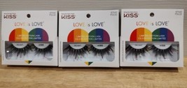 3 Pkgs - KISS Love is Love Fake Eye Lashes Limited Edition Delight - Butterflies - £11.39 GBP