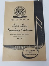 1945 St. Louis Symphony Orchestra Andre Kostelanetz Special Concert Program - £14.86 GBP