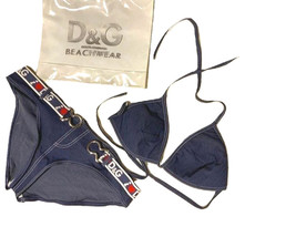Authentic Dolce &amp;Gabbana new blue bikini SZ M - £96.15 GBP