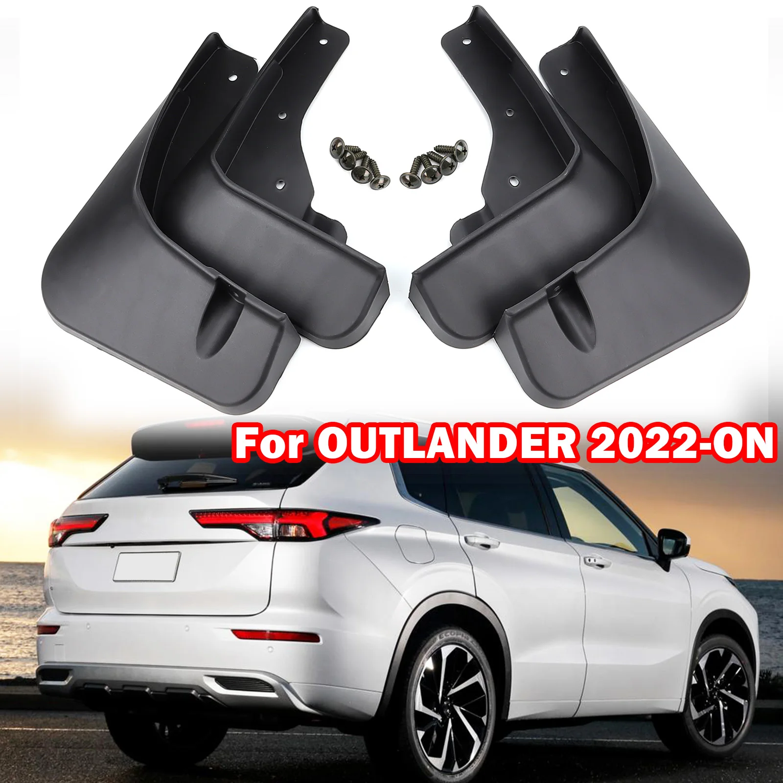 XUKEY Deluxe Molded Splash Guards for Mitsubishi Outlander PHEV GM GN ZM 2022- - £19.71 GBP