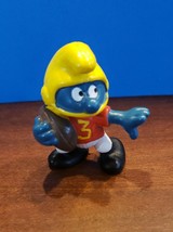 Smurfs 20132 American Football Smurf Vintage 1980 Figure Sports Toy PVC Figurine - £11.95 GBP