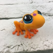 Littlest Pet Shop Tropical Spotted Frog Figure Orange 2007 Hasbro #874 - £5.51 GBP