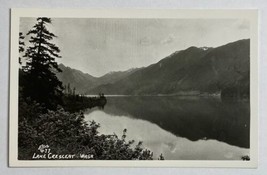 View Of Lake Crescent &amp; Mountain Washington Real Photo Postcard - $15.28