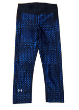 Under armour Heat Gear Blu Navy Geo Stampa Capri Ritagliata Leggings da Donna XS - £11.25 GBP