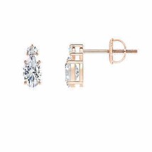 ANGARA Lab-Grown Diamond Stud Earrings with Diamond in 14K Gold (5x3mm, 0.5 Ct) - £632.37 GBP