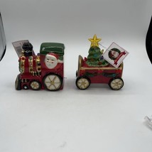 Mr Christmas Lighted Ceramic Red 2 Piece Train Set New Beautiful 2023 - £19.23 GBP