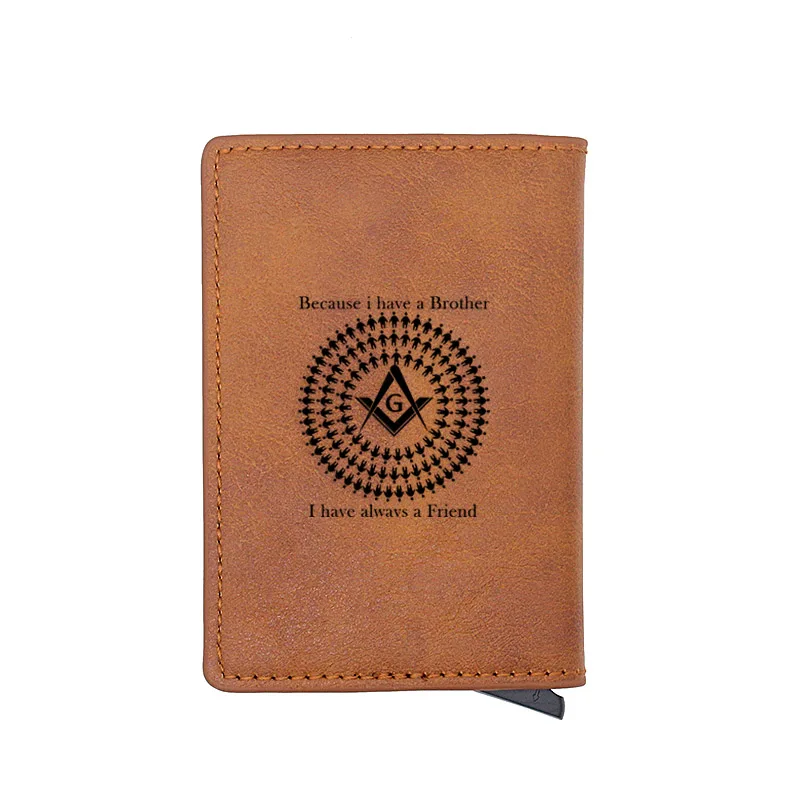 Laser Engraving Masonic Because I Have A Brother Credit Card Holder Men Women Me - £55.26 GBP