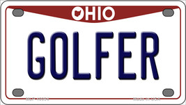 Golfer Ohio Novelty Mini Metal License Plate Tag - £11.74 GBP