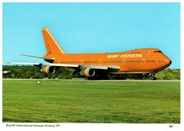 Braniff International Airways Boeing 747 Airplane Postcard - £10.24 GBP