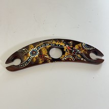 Australian Wooden Indigenous Hand Painted Wine Bottle Holder - $14.26
