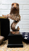 Medium Majestic American Bald Eagle Head Bust Bronzed Resin Figurine 8.5... - £38.27 GBP