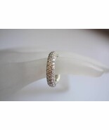THOMAS SABO Signed Cubic Zirconia Half Eternity Ring 925 Sterling Silver... - $134.28 CAD