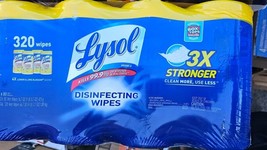 Lysol Disinfectant Wipes Antibacterial Multi-Surface 320 ct (4x80ct) 4 Pack - £16.46 GBP