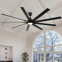 84 In Super Large Black Ceiling Fan with Remote Control - £234.53 GBP
