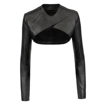 Veste boléro en cuir noir pour femmes, taille XS SML XL XXL, sur mesure - £110.03 GBP