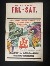 The Lost World Original Window Card Movie Poster Michael Rennie  Jill St John - £208.30 GBP